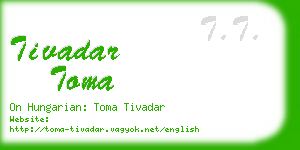 tivadar toma business card